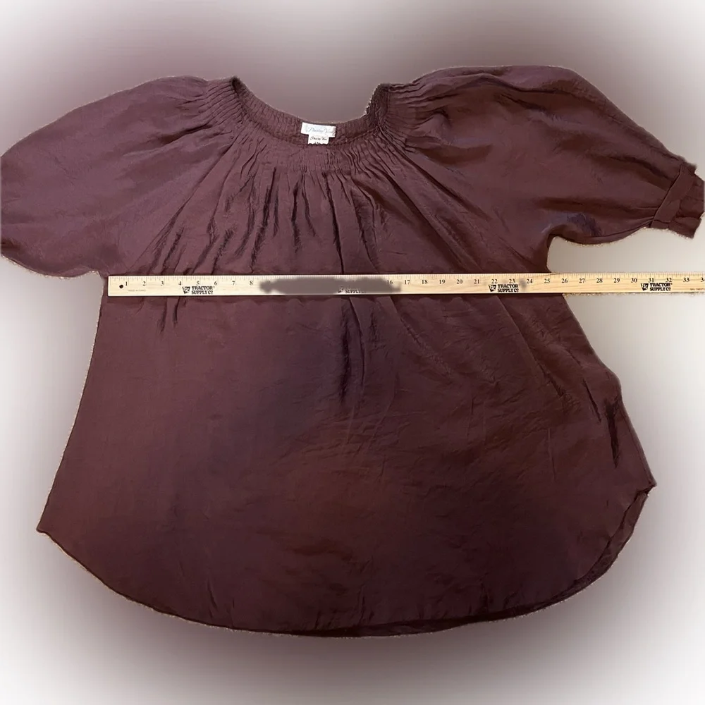 Paisley Vine Swing Tunic Cinnamon size 1X - Picture 8 of 10